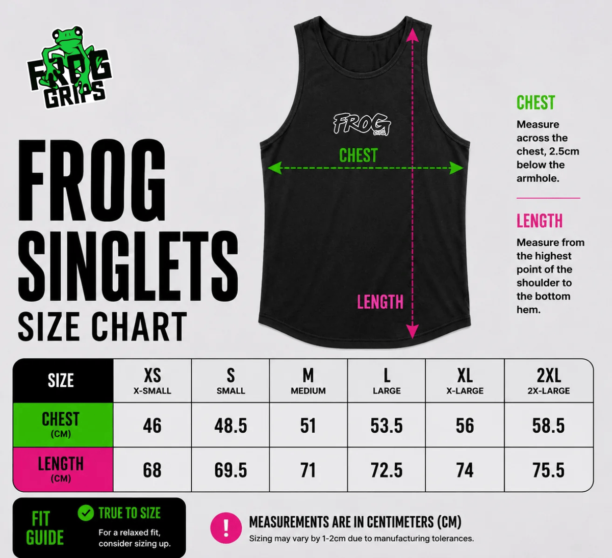 Frog Singlets kaufen - Frog Grips Oberteile Herren - Fitness Onlineshop