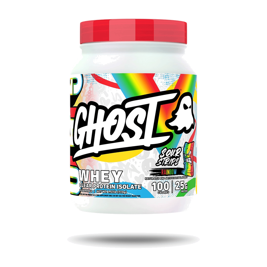 Ghost Clear Whey 710 g / Rainbow Candy Sour Strips kaufen - Ghost Whey Proteinpulver - Fitness Onlineshop