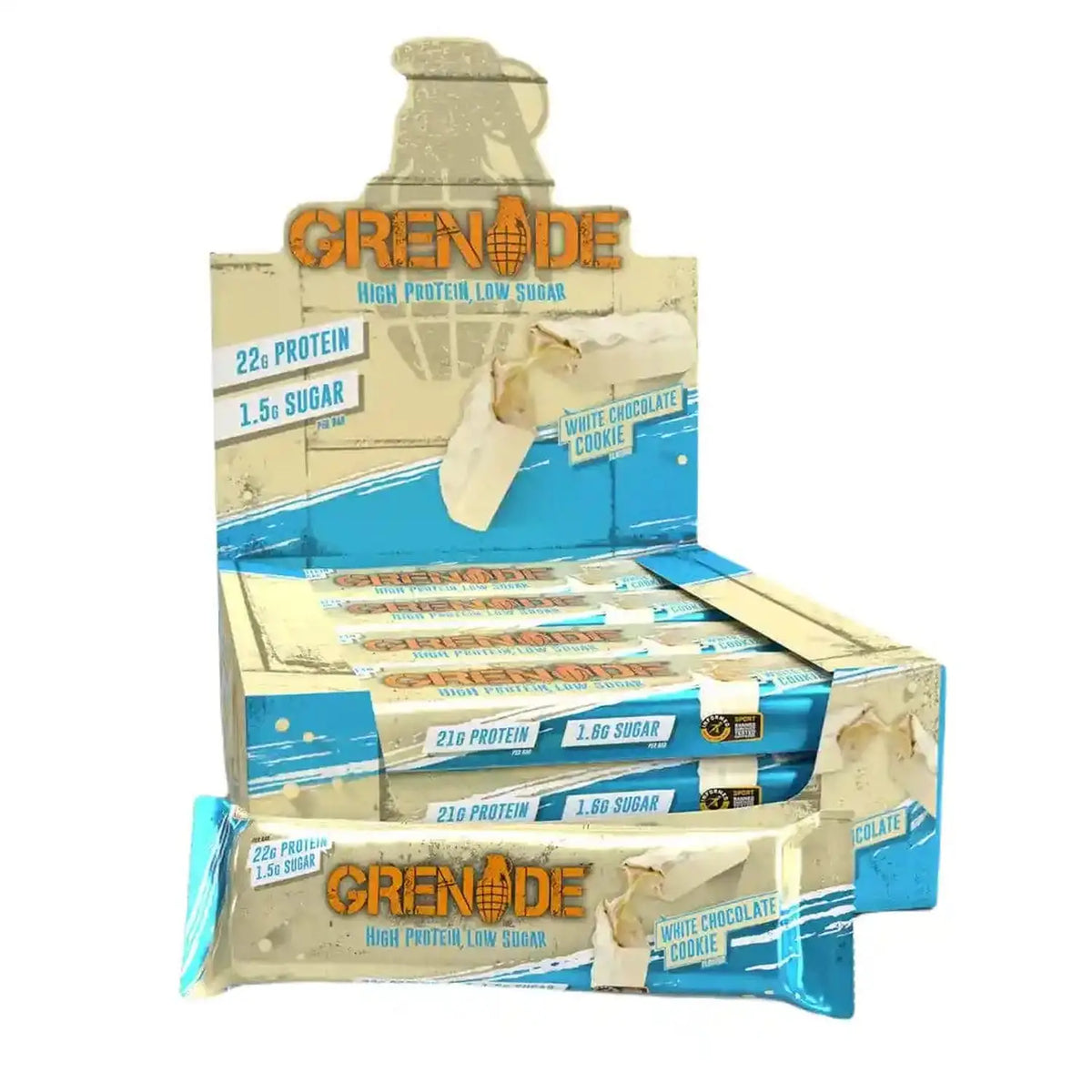 Grenade Grenade Protein Bar 12 x 60 g White Chocolate Cookie kaufen bei haghpowered.com