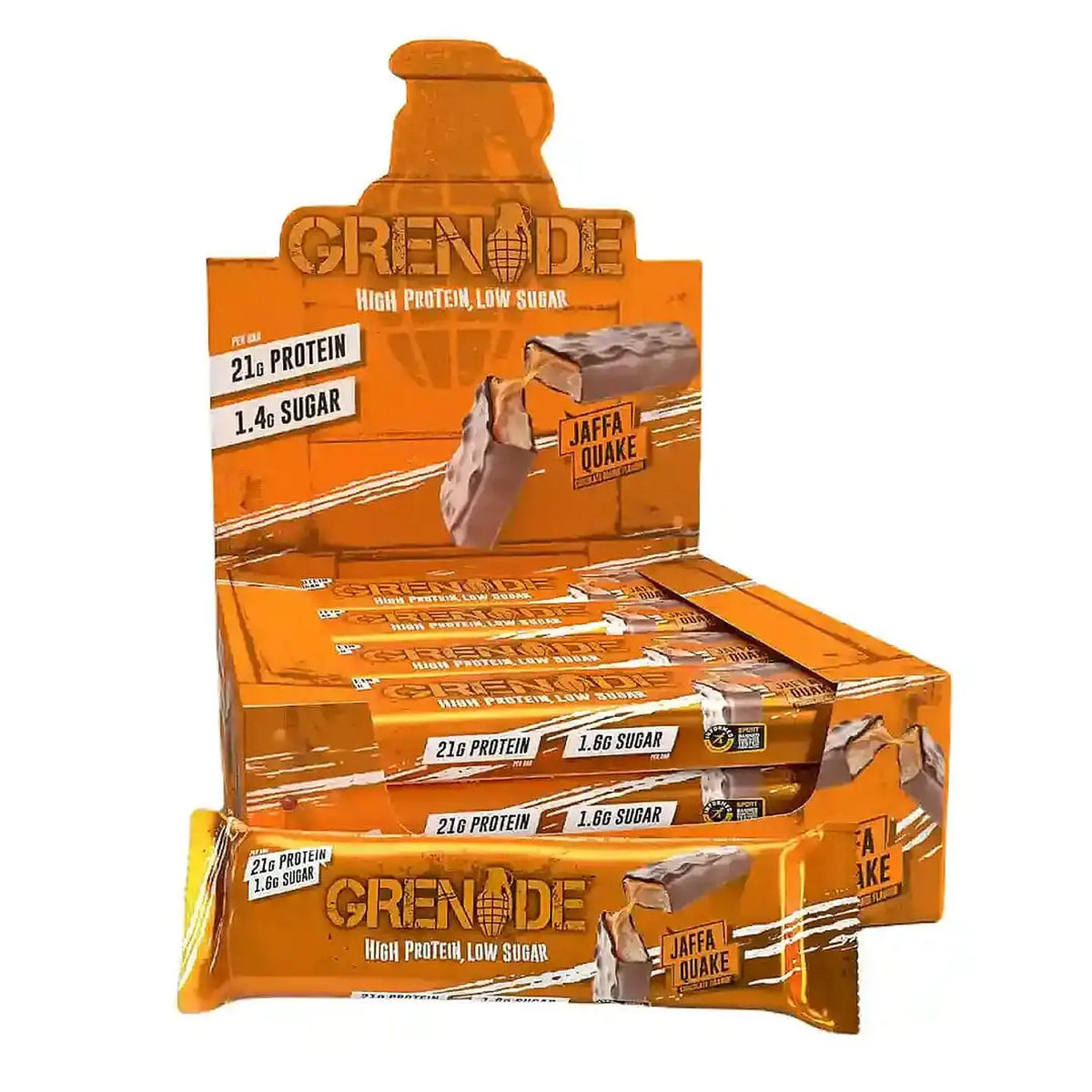 Grenade Grenade Protein Bar 12 x 60 g Jaffa Quake kaufen bei haghpowered.com