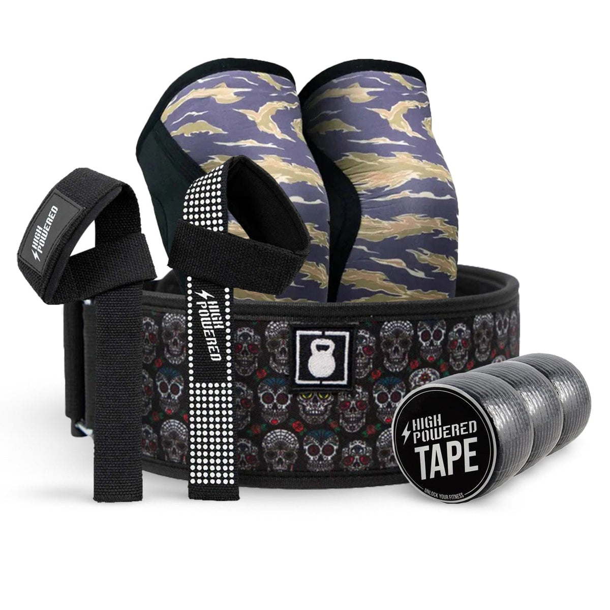HighPowered 2POOD Weightlifting Pack - Day of the Deadlifts Tiger Camo kaufen bei haghpowered.com