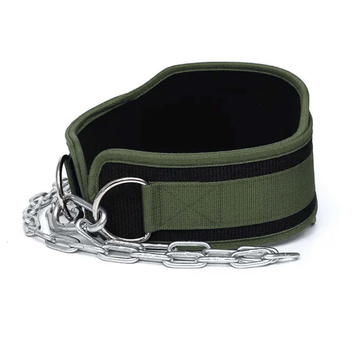 Dip Belt mit Kette Grün kaufen - HighPowered Dip Gürtel - Fitness Onlineshop