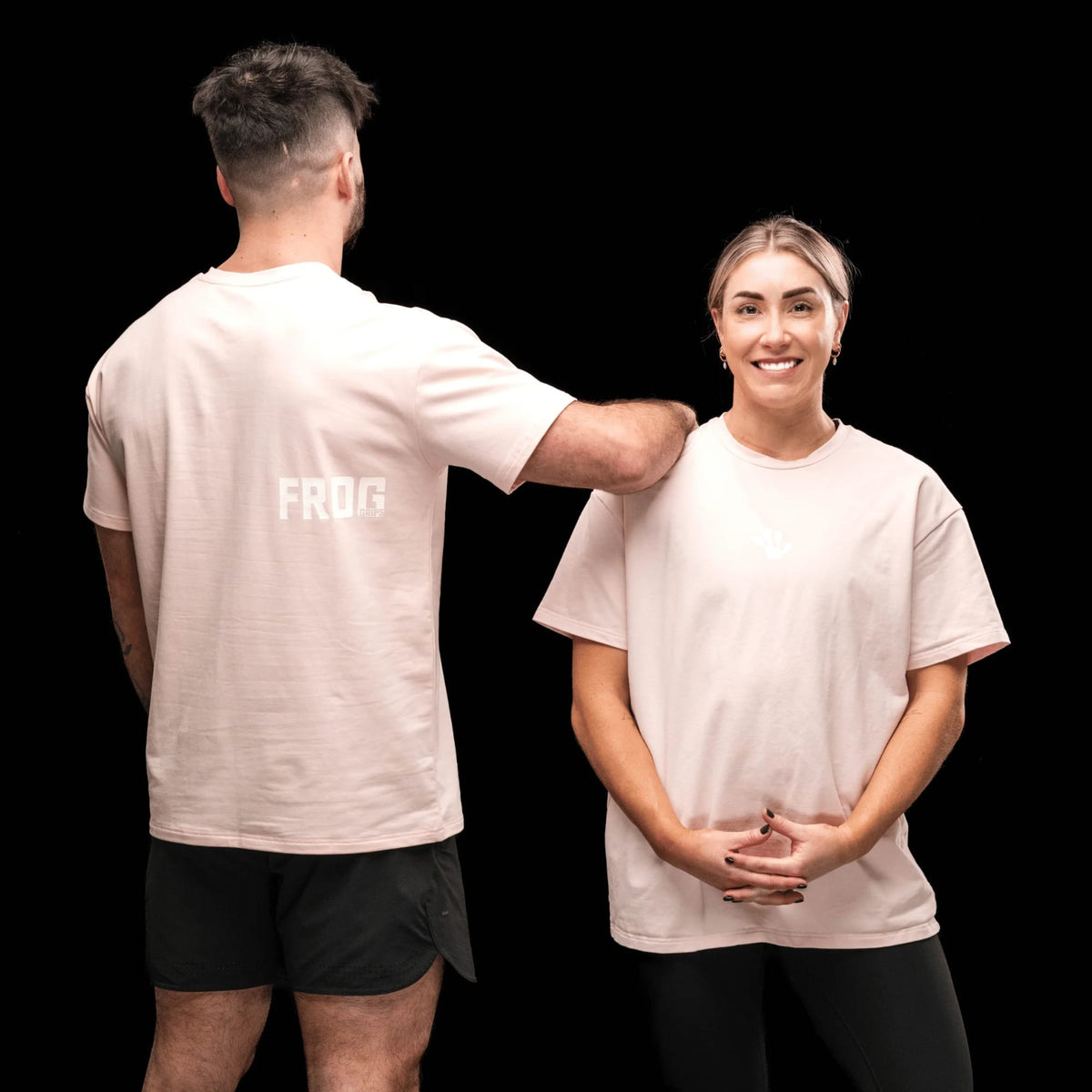 Frog Unisex Oversized T-Shirt (Peach) kaufen - HighPowered Fitness Oberteile Unisex - Fitness Onlineshop