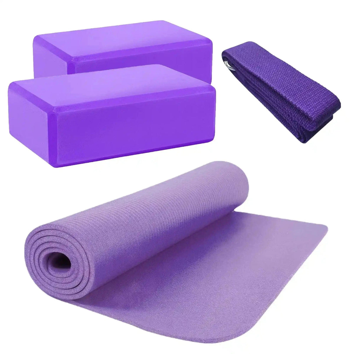 Fitness- und Yoga-Set (1x Matte, 2x Block, 1x Strap) kaufen - HighPowered Mobility Set - Fitness Onlineshop