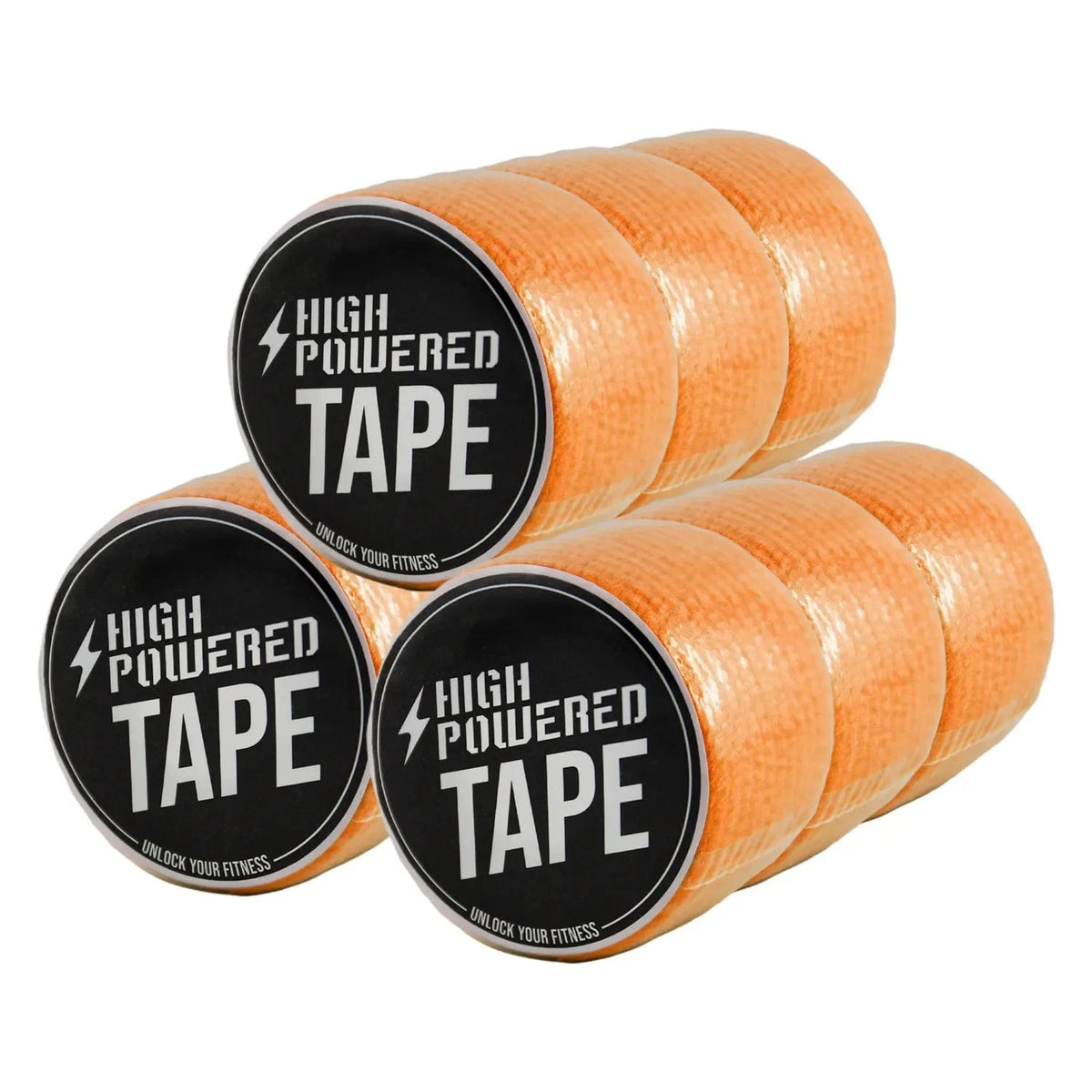 HighPowered Tape (starkhaftendes Gewichtheberband) 9 Rollen / Orange kaufen - HighPowered Daumentapes - Fitness Onlineshop
