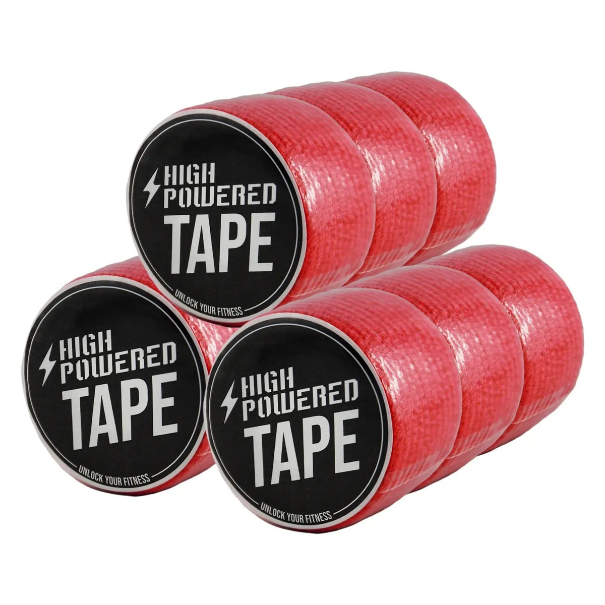 HighPowered Tape (starkhaftendes Gewichtheberband) 9 Rollen / Rot kaufen - HighPowered Daumentapes - Fitness Onlineshop