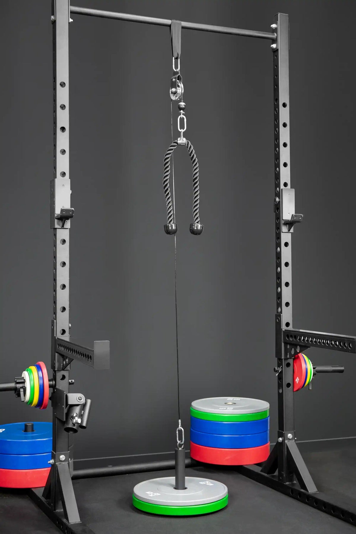 Kabelzugstation für Zuhause (Cable Pulley mit Scheibenhalter und Griffen) kaufen - HighPowered Kabelzuggeräte - Fitness Onlineshop