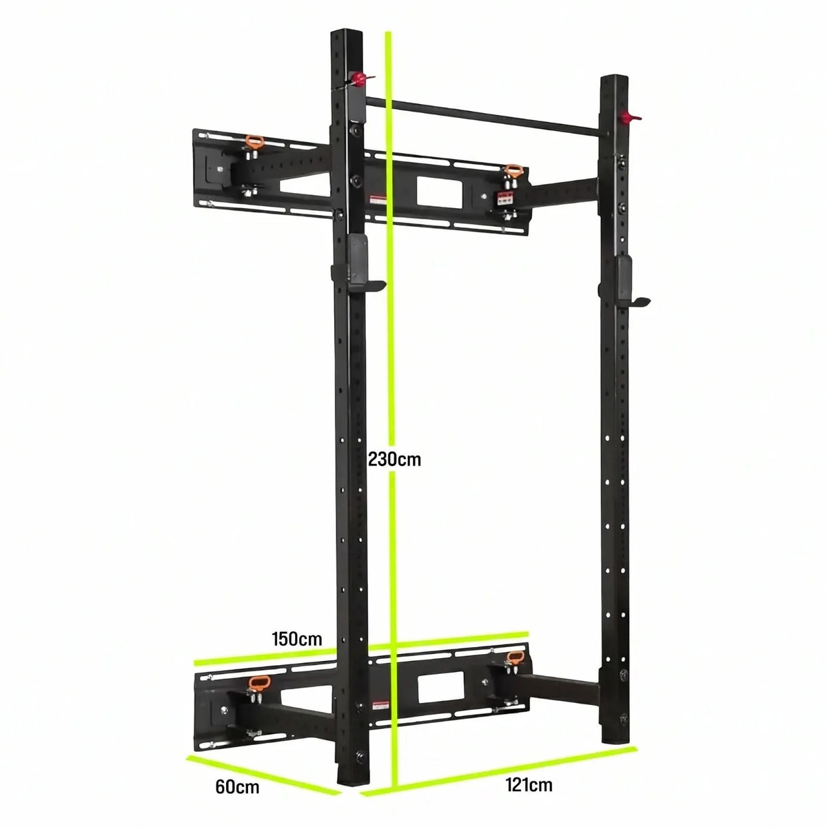 Klappbares Wandrack mit Klimmzugstange kaufen - HighPowered Wandracks - Fitness Onlineshop