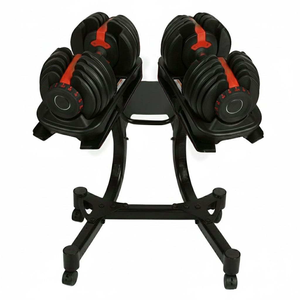 Verstellbare Kurzhanteln Set mit Ständer 5-40kg kaufen - HighPowered Verstellbare Hanteln Sets - Fitness Onlineshop