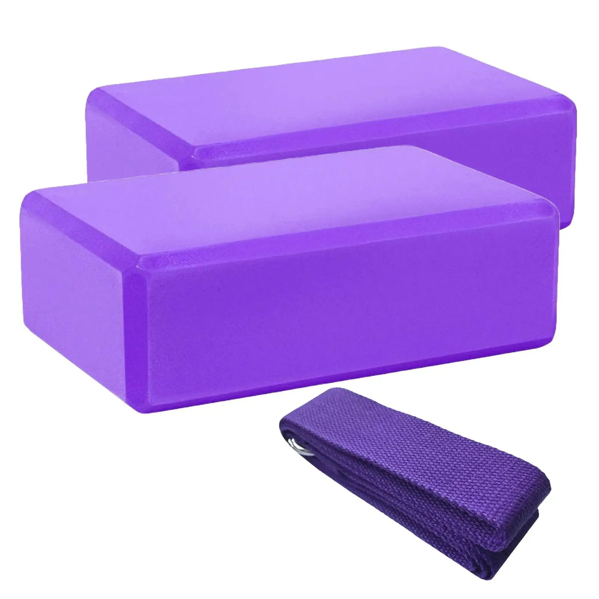 HighPowered Yoga Set (2x Block, 1x Strap) Violett kaufen bei haghpowered.com