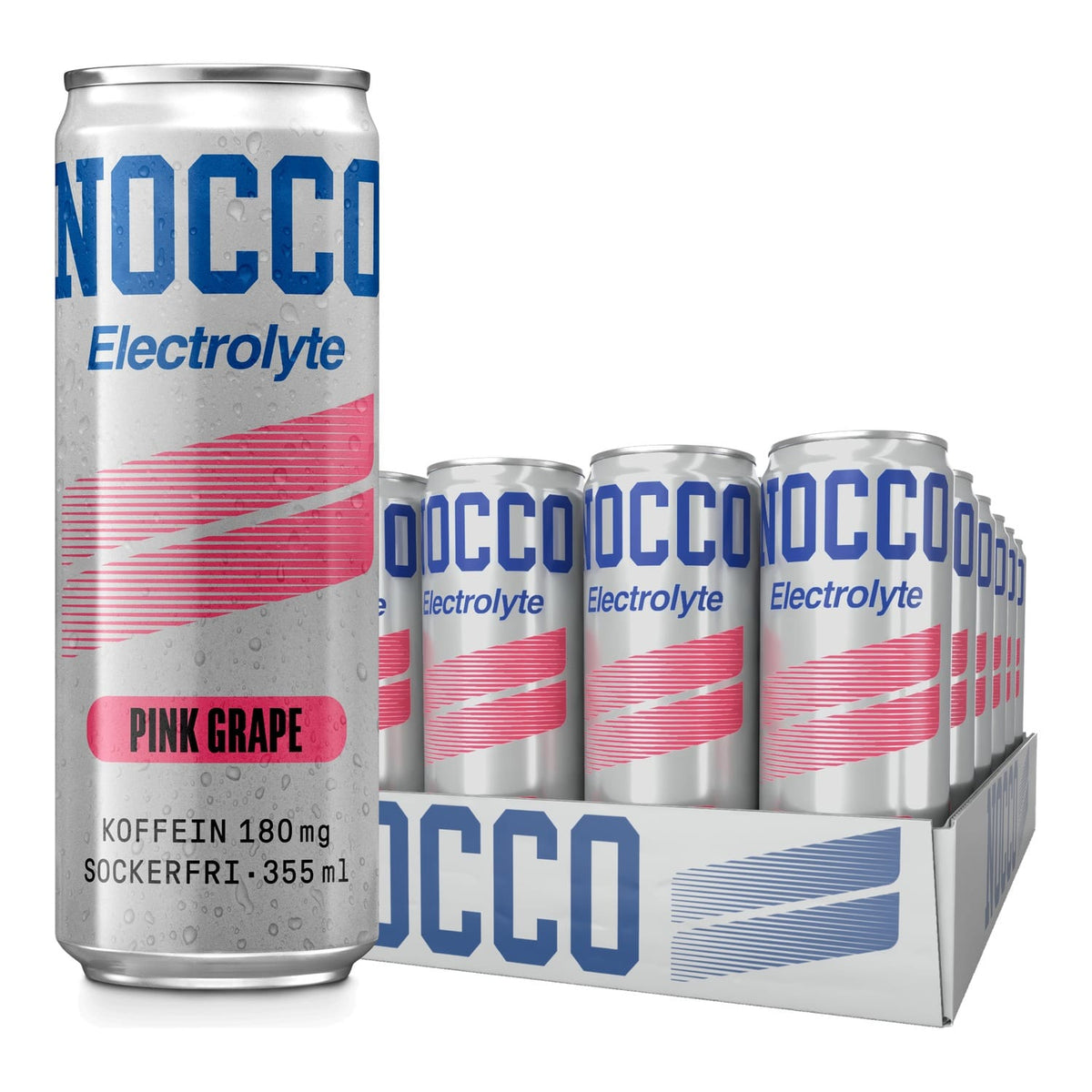 NOCCO Energiedrink Electrolyte 24 x 355 ml / Pink Grape kaufen - NOCCO Energiedrinks - Fitness Onlineshop