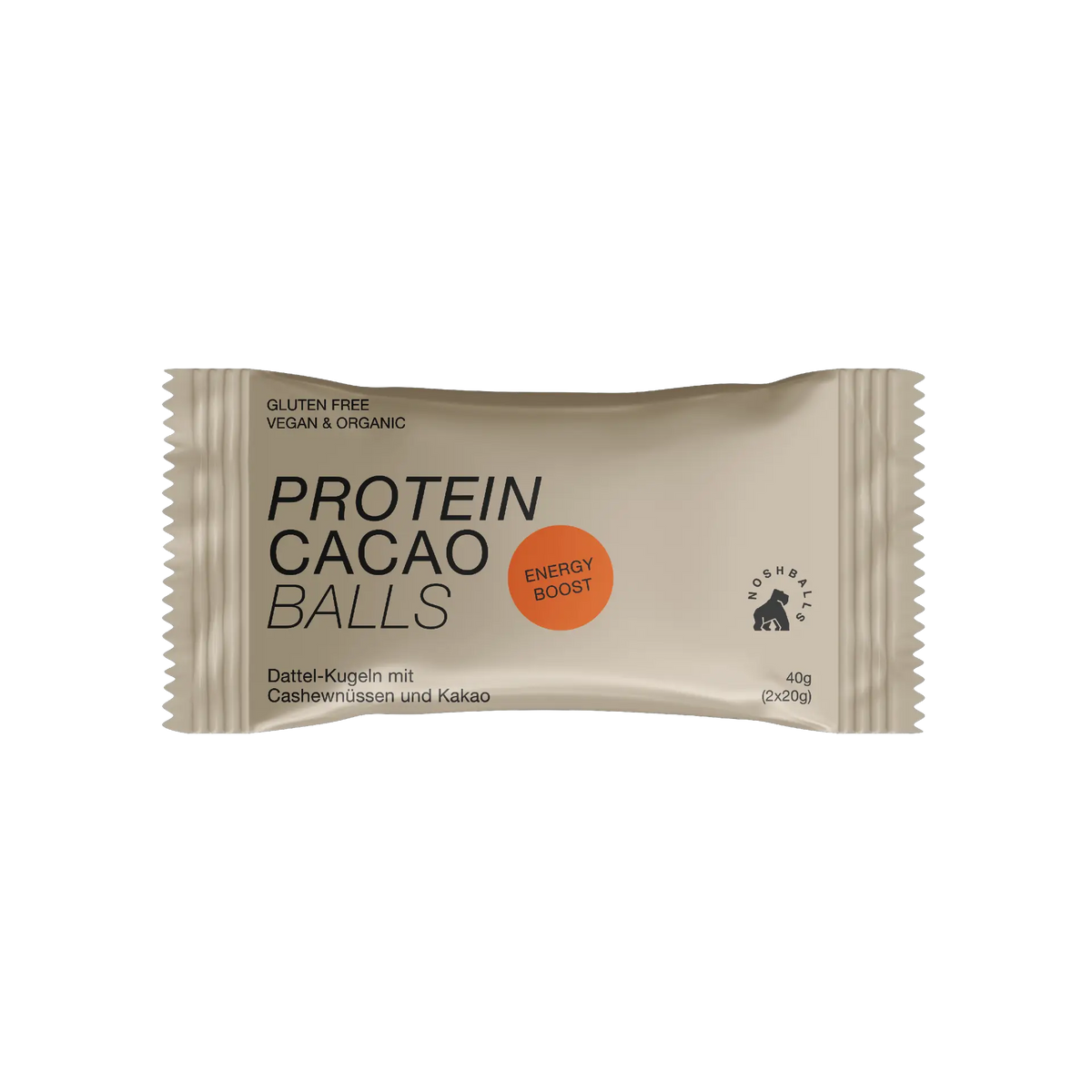 Noshballs (bio) 40 g / Reload (Cacao & Cashew) kaufen - Noshballs Energieriegel - Fitness Onlineshop