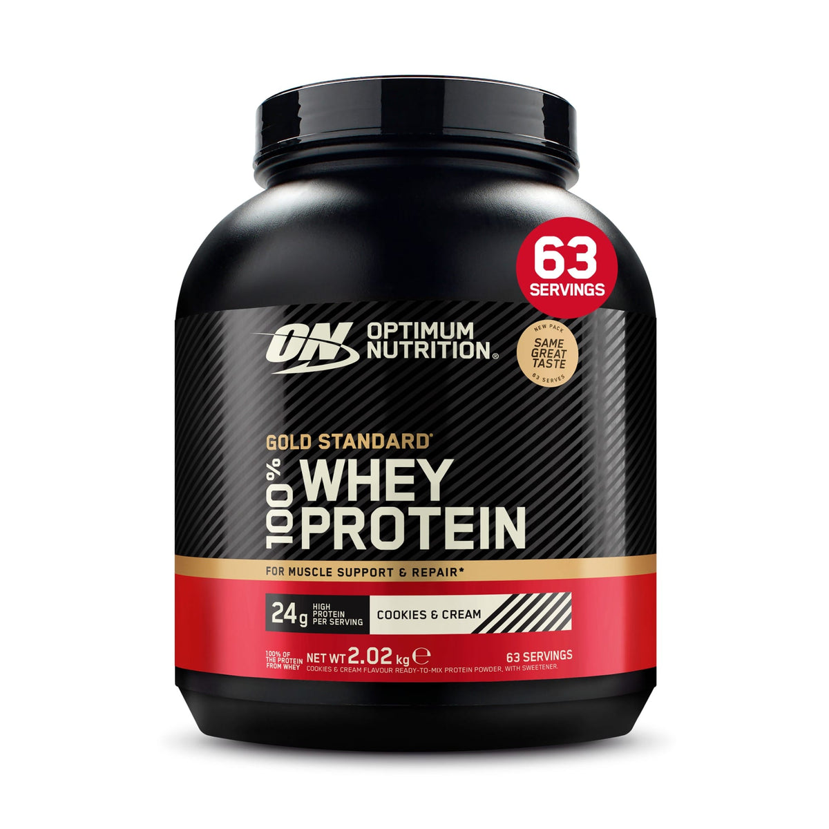 Gold Standard 100% Whey Protein Cookies & Cream / 2 kg kaufen - Optimum Nutrition Whey Proteinpulver - Fitness Onlineshop
