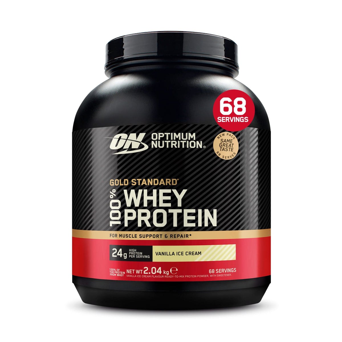 Gold Standard 100% Whey Protein Vanilla Ice Cream / 2 kg kaufen - Optimum Nutrition Whey Proteinpulver - Fitness Onlineshop