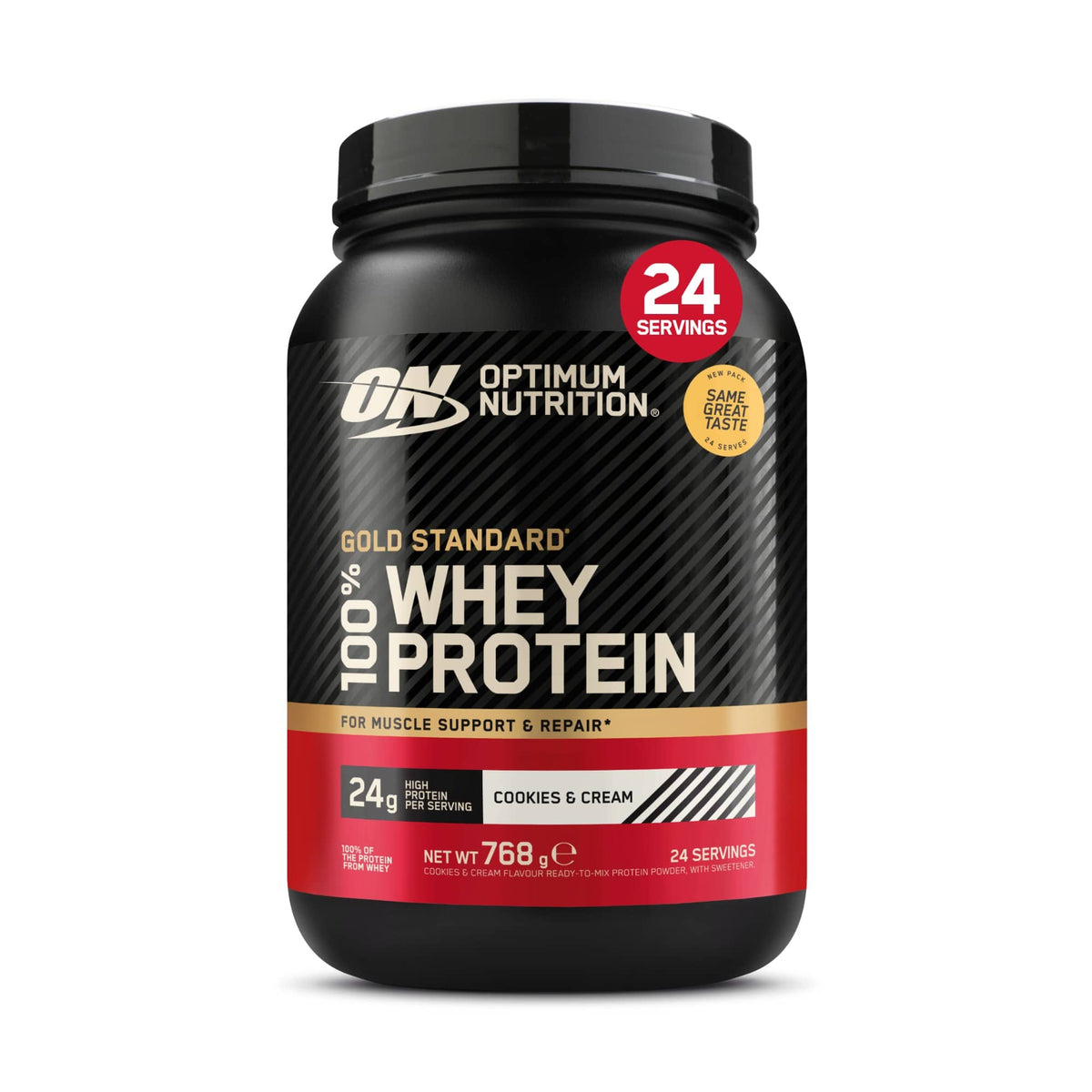 Gold Standard 100% Whey Protein Cookies & Cream / 780 g kaufen - Optimum Nutrition Whey Proteinpulver - Fitness Onlineshop
