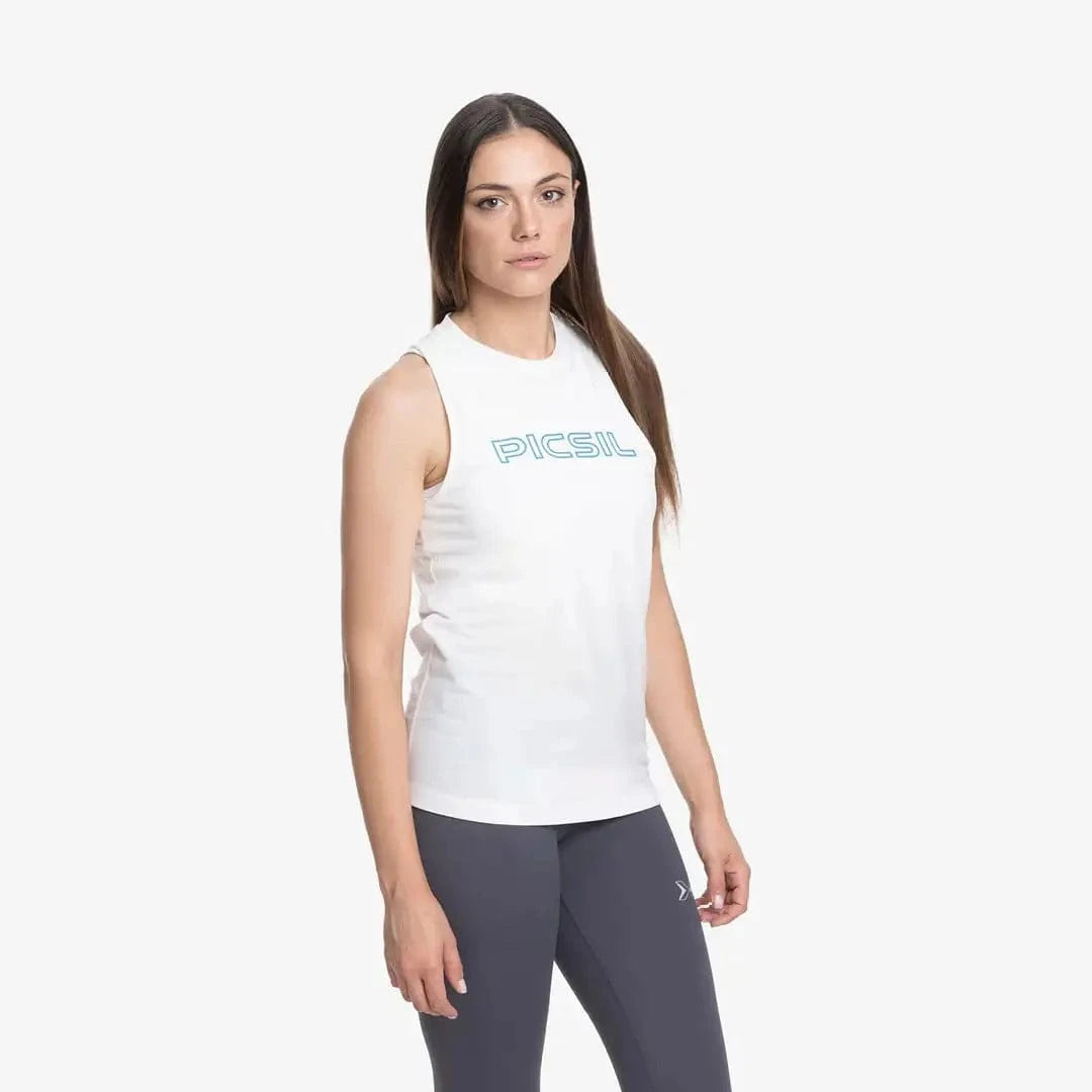 Damen Tank Top Weiss / S kaufen - PicSil Oberteile Damen - Fitness Onlineshop