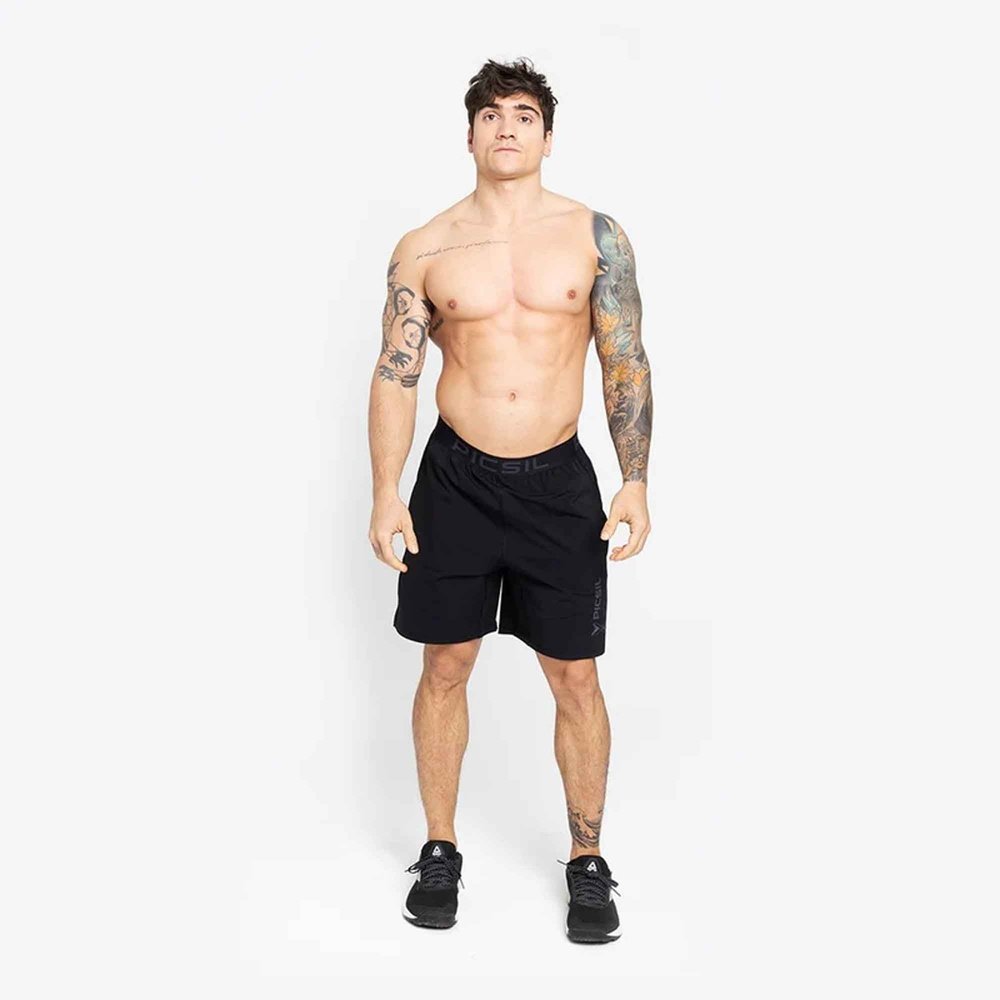 PicSil Shorts Premium Man 0.1 (Kurze Sporthose) Schwarz kaufen bei haghpowered.com