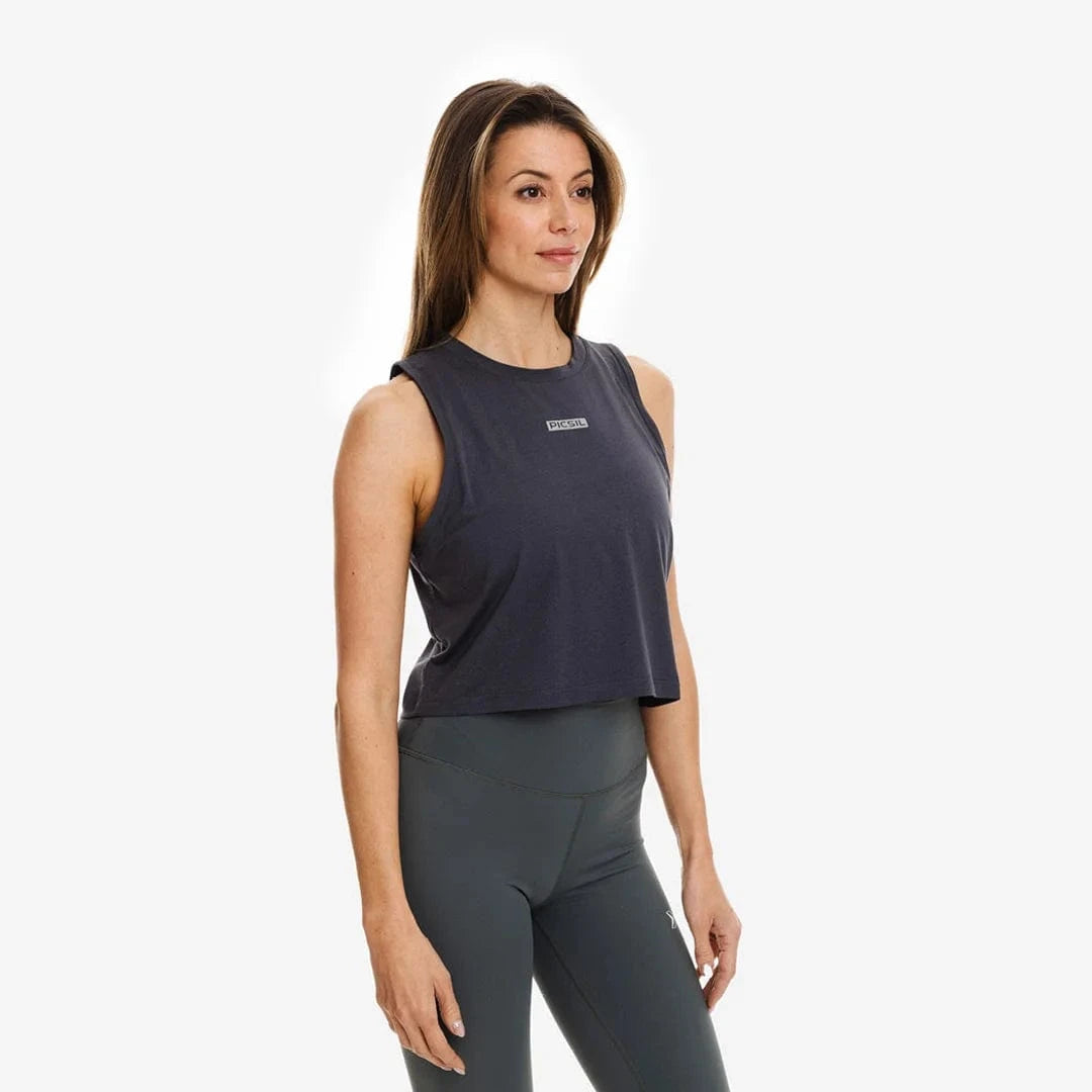 Sportliches Damen-Crop-Top kaufen - PicSil Oberteile Damen - Fitness Onlineshop