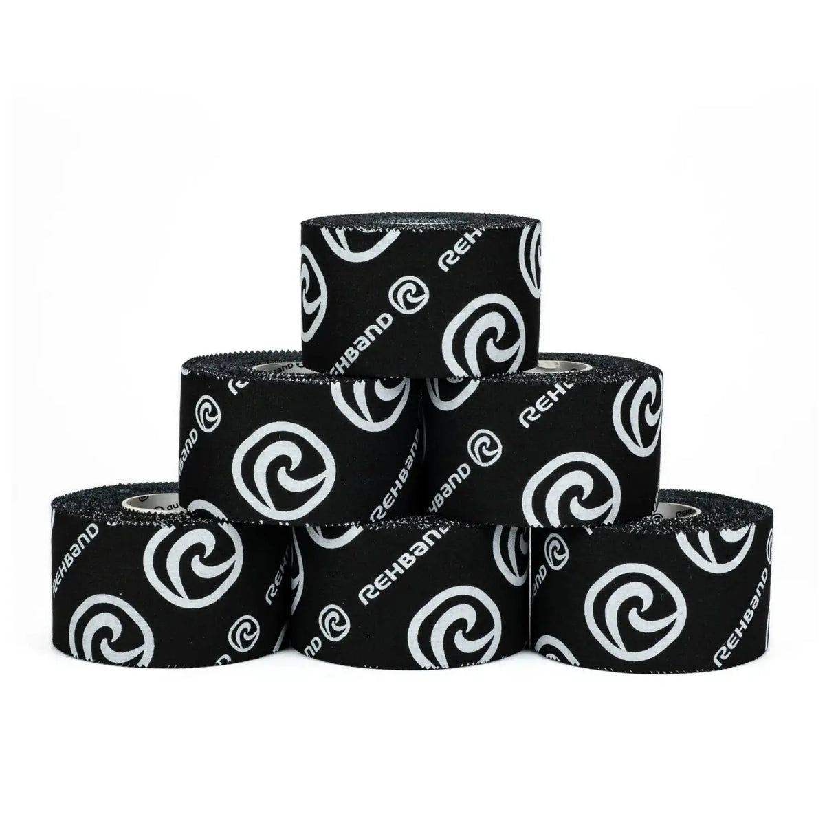 Rehband RX Athletic Sports Tape (6 Rollen) Schwarz (Logo) kaufen bei haghpowered.com