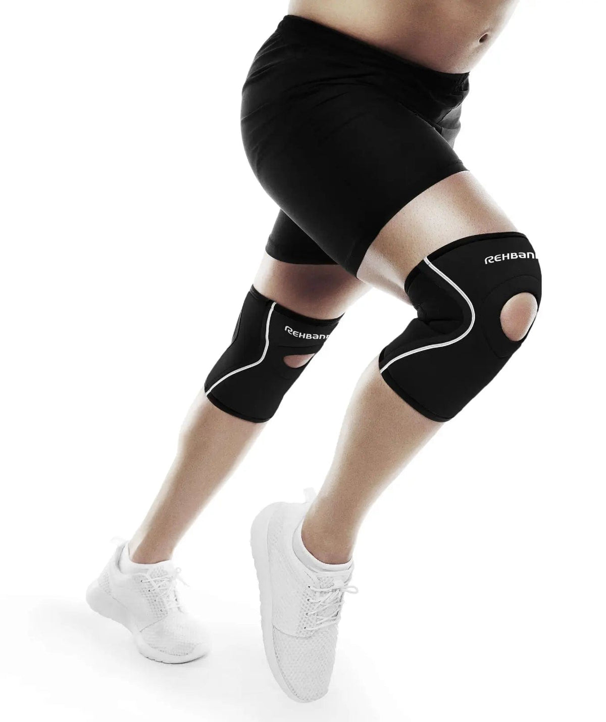 Rehband UD Knee Sleeve Patella Open Schwarz kaufen bei haghpowered.com