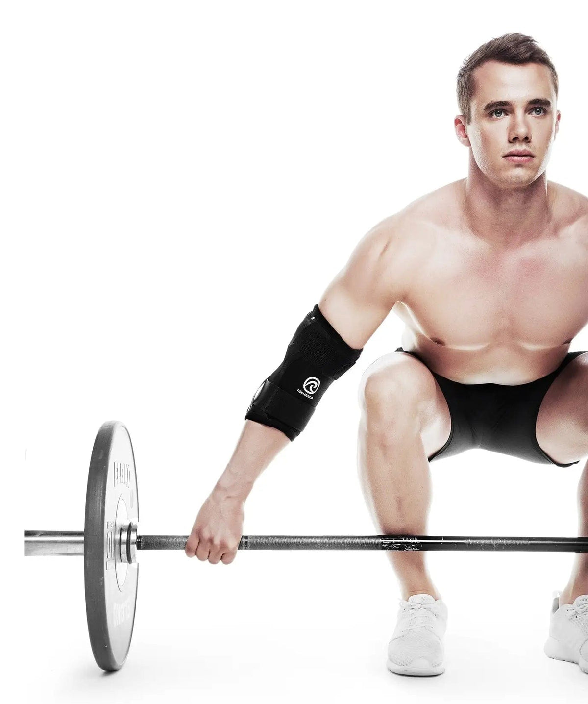 Rehband X-RX Elbow Support 7 mm mit Straps (rechts) Schwarz kaufen bei haghpowered.com