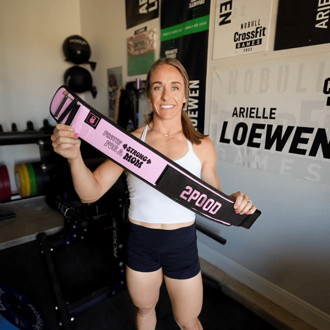 Pretty Strong for a Mom by Arielle Loewen 4" Weightlifting Belt kaufen - RK Industries Official Lifting Belts of USAW - Fitness Onlineshop