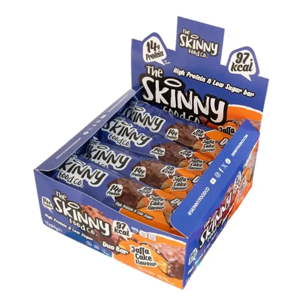 Skinny Proteinbars 12 x 60 g / Jaffa Cake kaufen - t Vegane Proteinriegel - Fitness Onlineshop