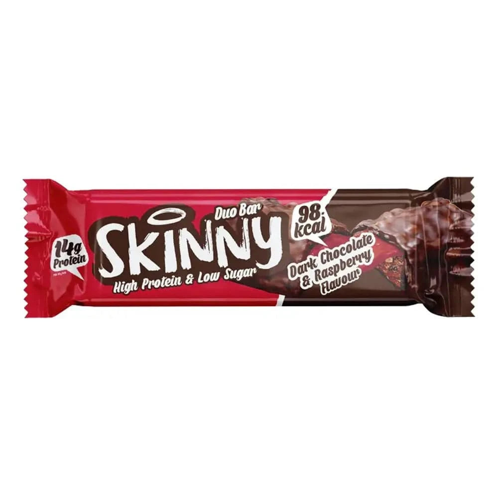 Skinny Proteinbars 60 g / Dark Chocolate & Raspberry kaufen - t Vegane Proteinriegel - Fitness Onlineshop