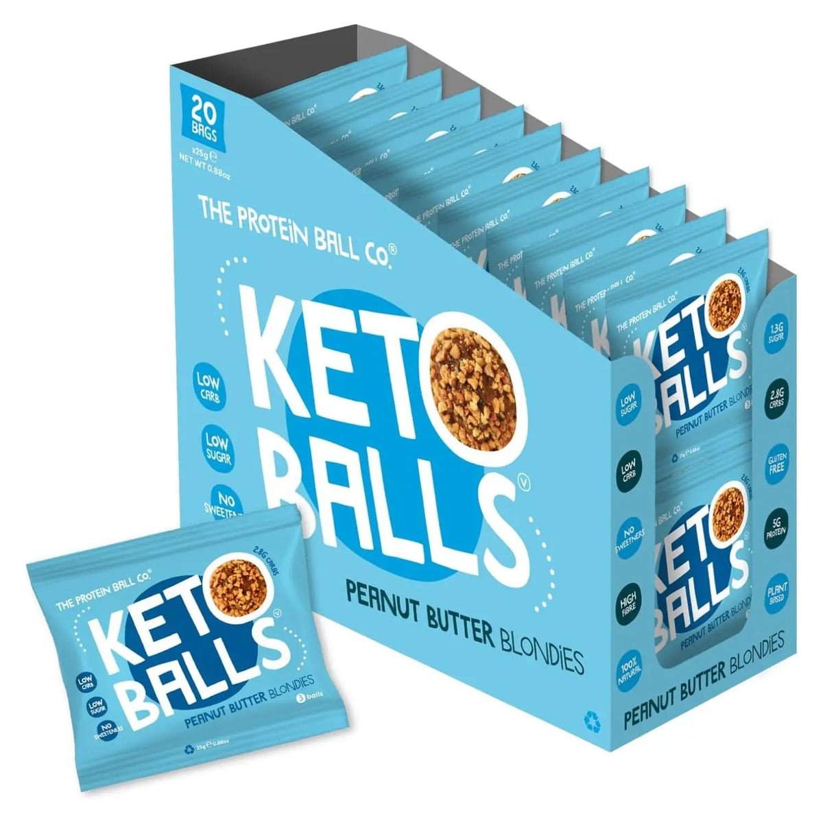 The Protein Ball Co Keto Ball Snack 20 x 25 g Peanut Butter Blondies kaufen bei haghpowered.com