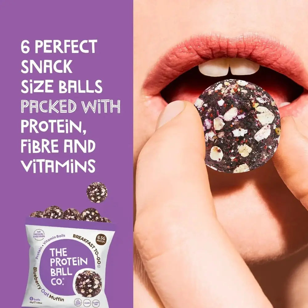 The Protein Ball Co Protein + Vitamin Balls (Breakfast To-Go) 45 g Blueberry Oat Muffin kaufen bei haghpowered.com
