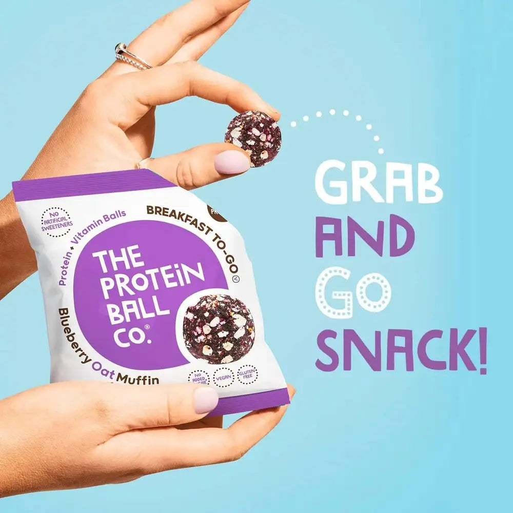 The Protein Ball Co Protein + Vitamin Balls (Breakfast To-Go) 10 x 45 g Blueberry Oat Muffin kaufen bei haghpowered.com