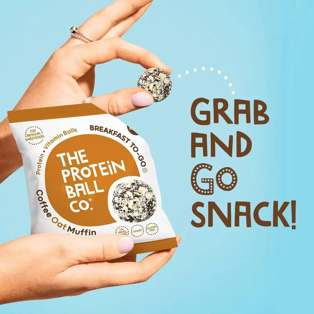 The Protein Ball Co Protein + Vitamin Balls (Breakfast To-Go) 10 x 45 g Coffee Oat Muffin kaufen bei haghpowered.com