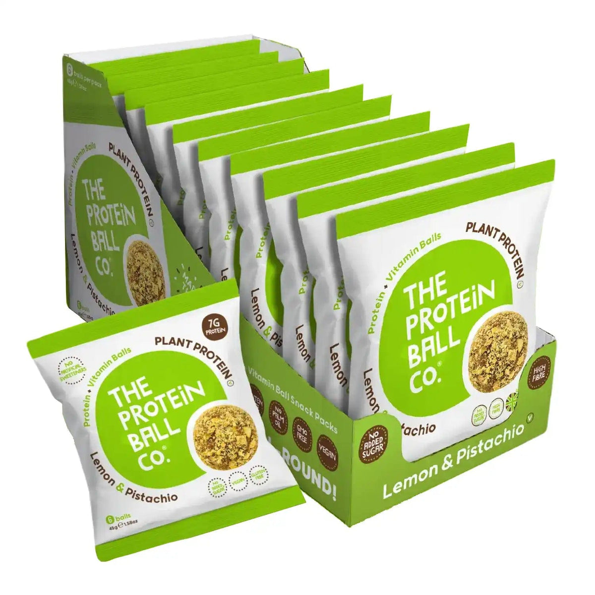 The Protein Ball Co Vegan Protein Balls 10 x 45 g Lemon & Pistachio kaufen bei haghpowered.com