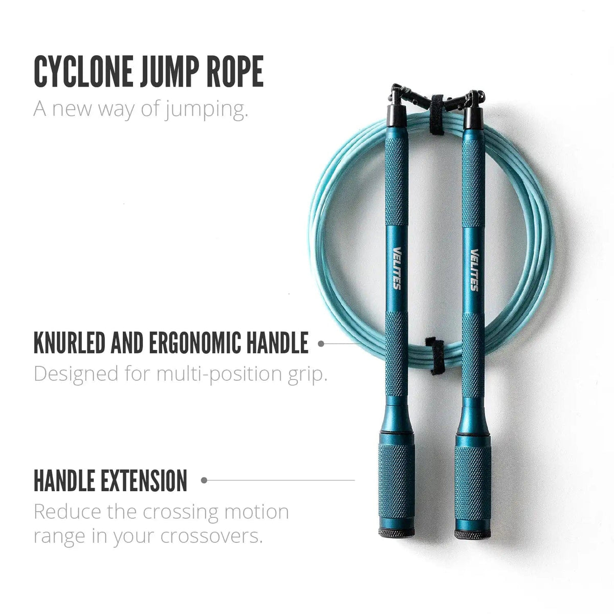Cyclone Jump Rope (Trainingsspringseil) kaufen - Velites Speed Ropes - Fitness Onlineshop