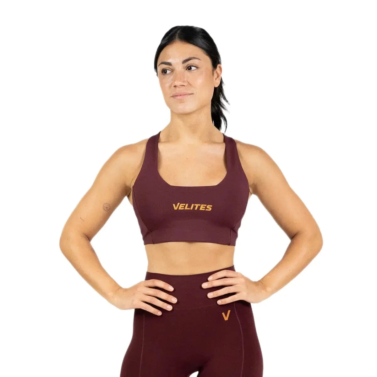 Holo Bra low Neck Bordeaux / S kaufen - Velites Oberteile Damen - Fitness Onlineshop