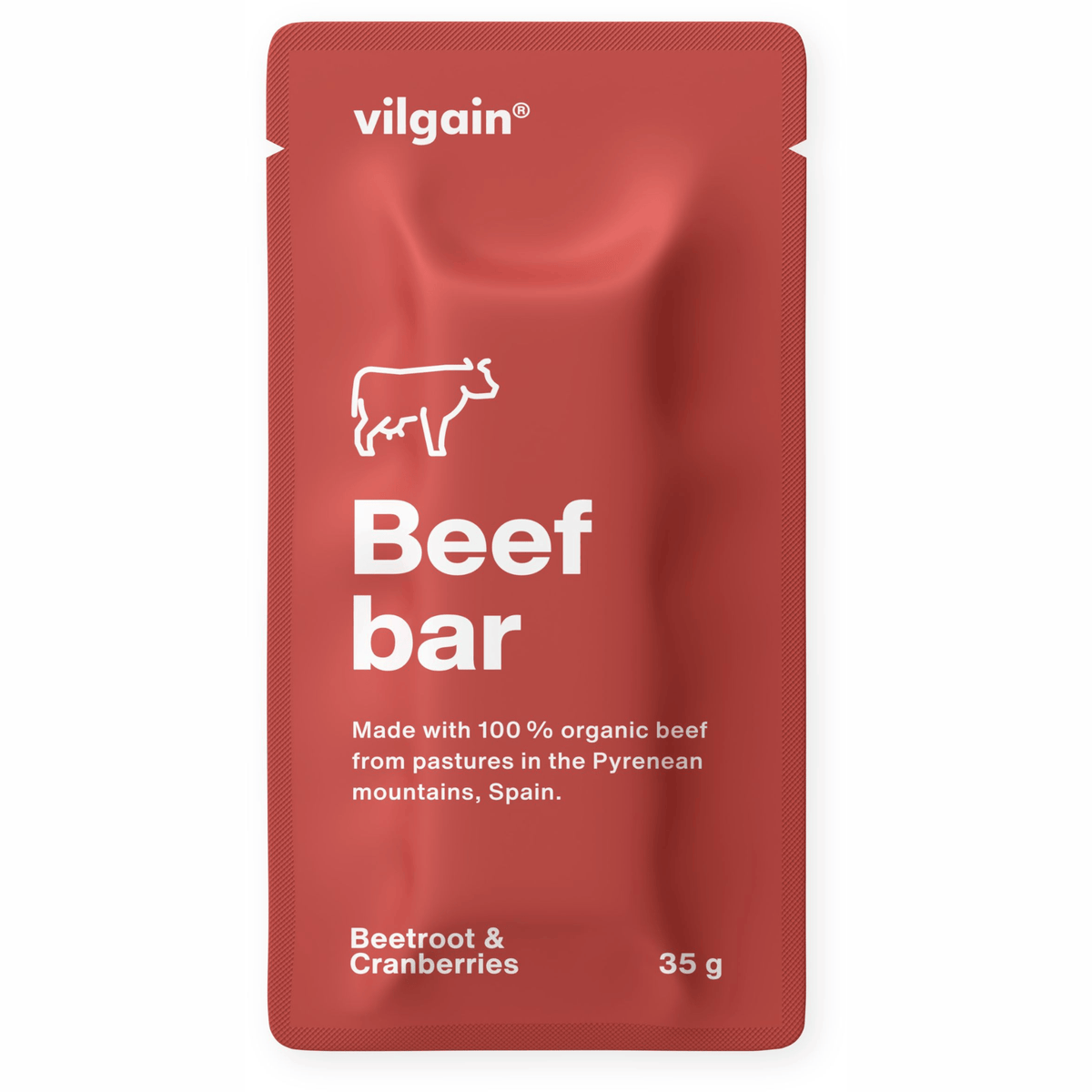 BIO Beef Bar Preiselbeeren mit Roter Bete / 35 g kaufen - Vilgain Fleischsnacks - Fitness Onlineshop