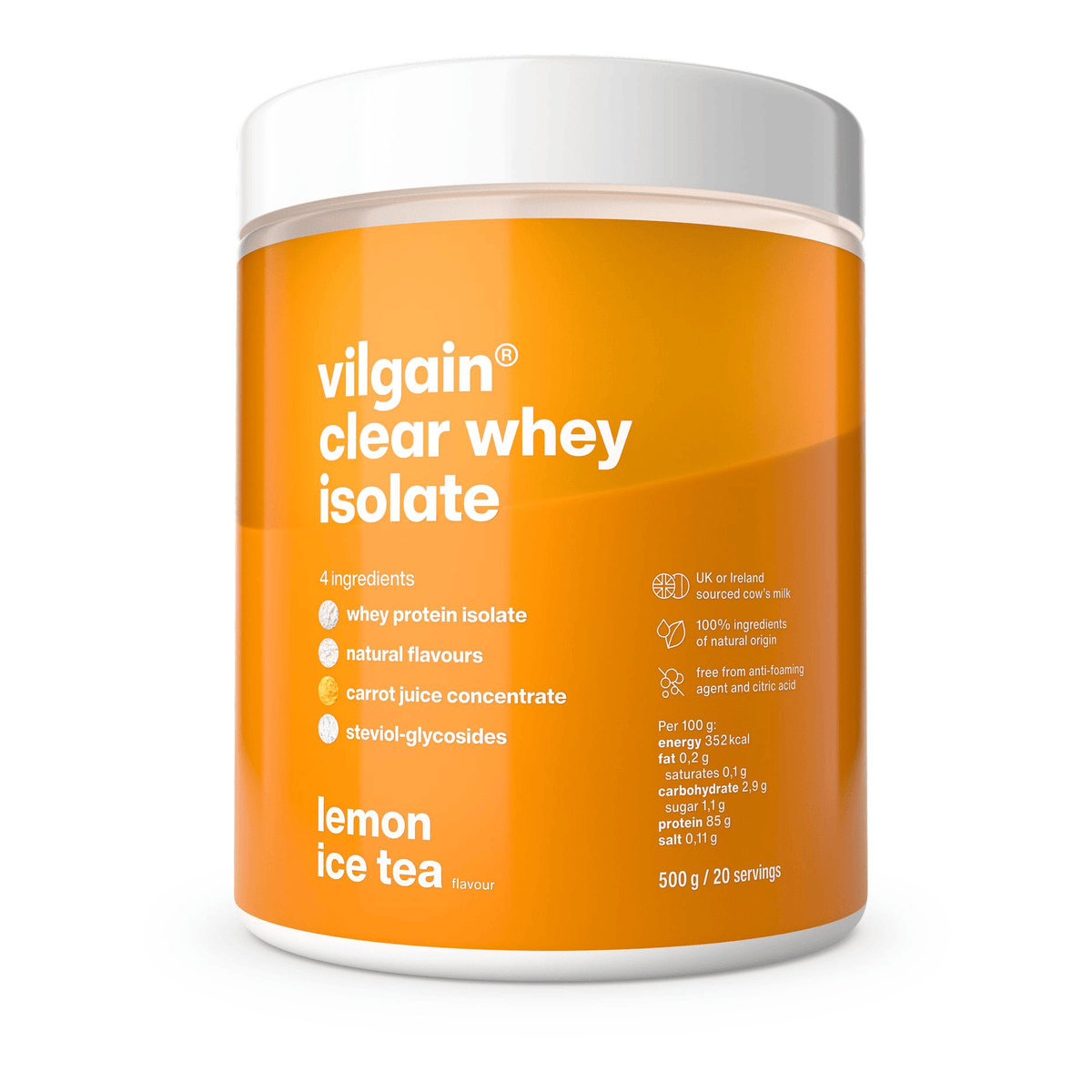 Clear Whey Isolate Lemon Ice Tea / 500 g kaufen - Vilgain Whey Proteinpulver - Fitness Onlineshop