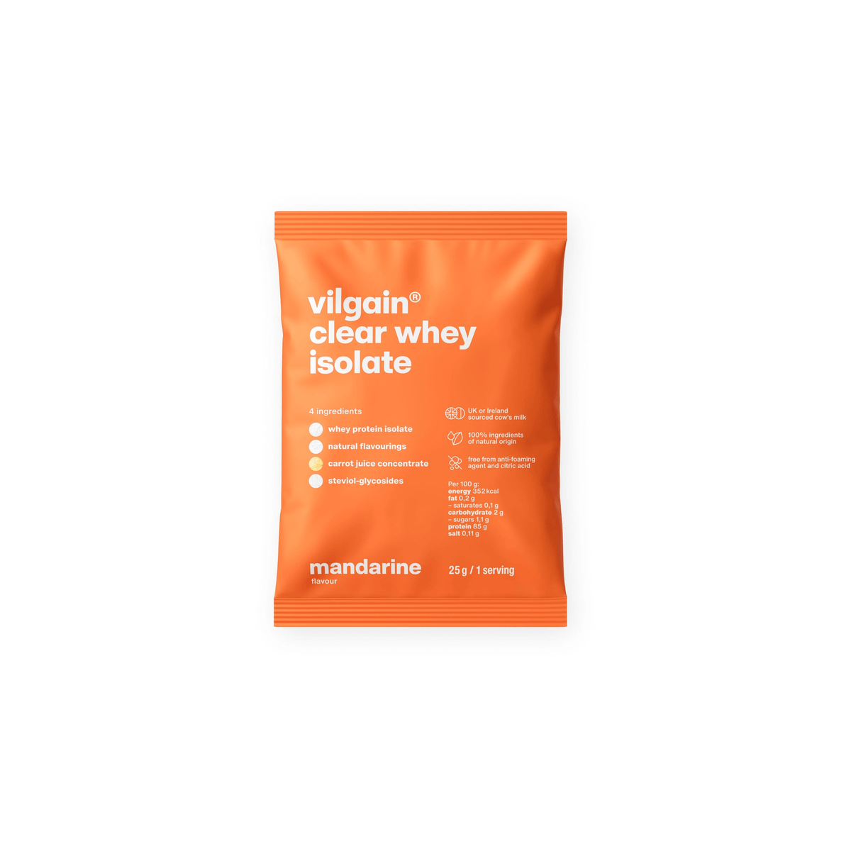 Clear Whey Isolate Mandarine / 25 g kaufen - Vilgain Whey Proteinpulver - Fitness Onlineshop