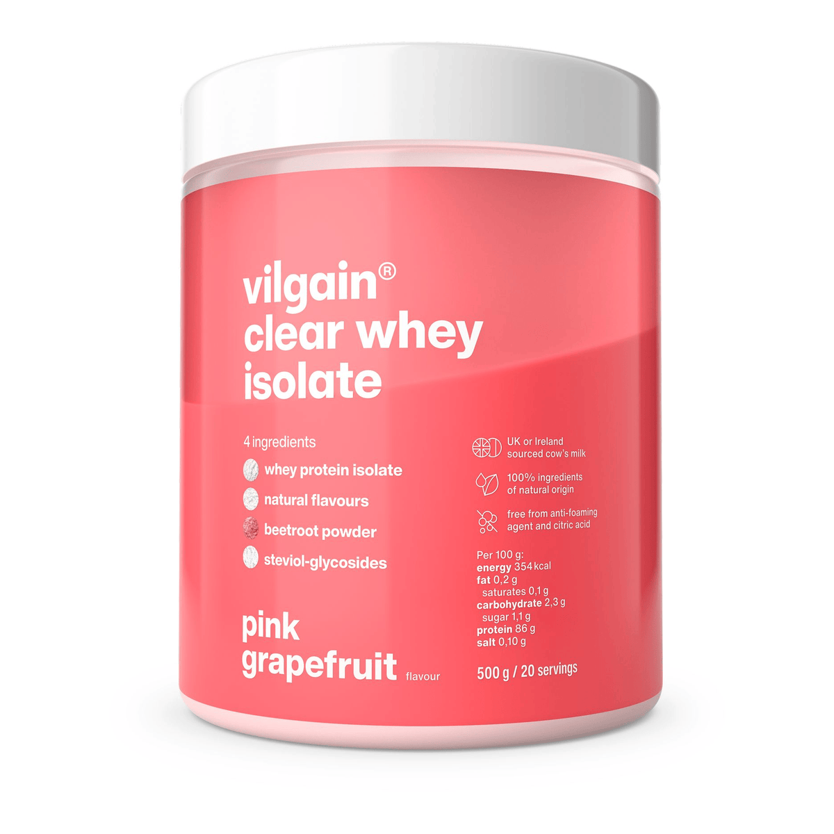 Clear Whey Isolate Pink Grapefruit / 500 g kaufen - Vilgain Whey Proteinpulver - Fitness Onlineshop