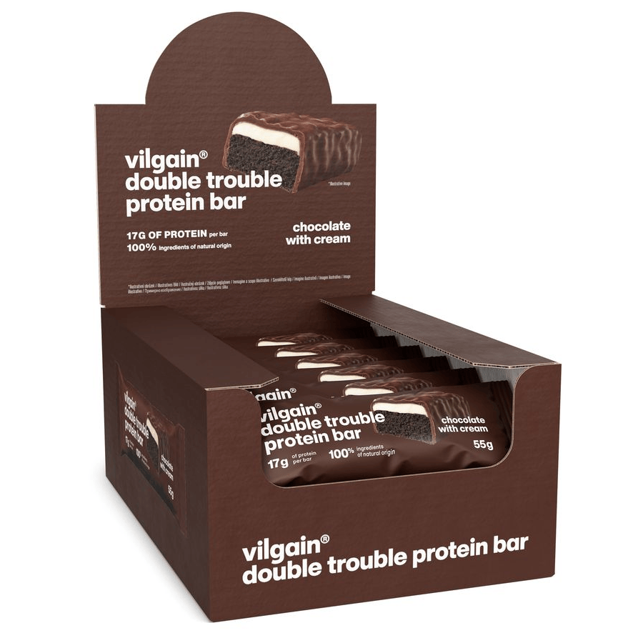 Double Trouble Protein Bar Doppelte Schokolade mit Creme / 12 x 55 g kaufen - Vilgain Proteinriegel - Fitness Onlineshop
