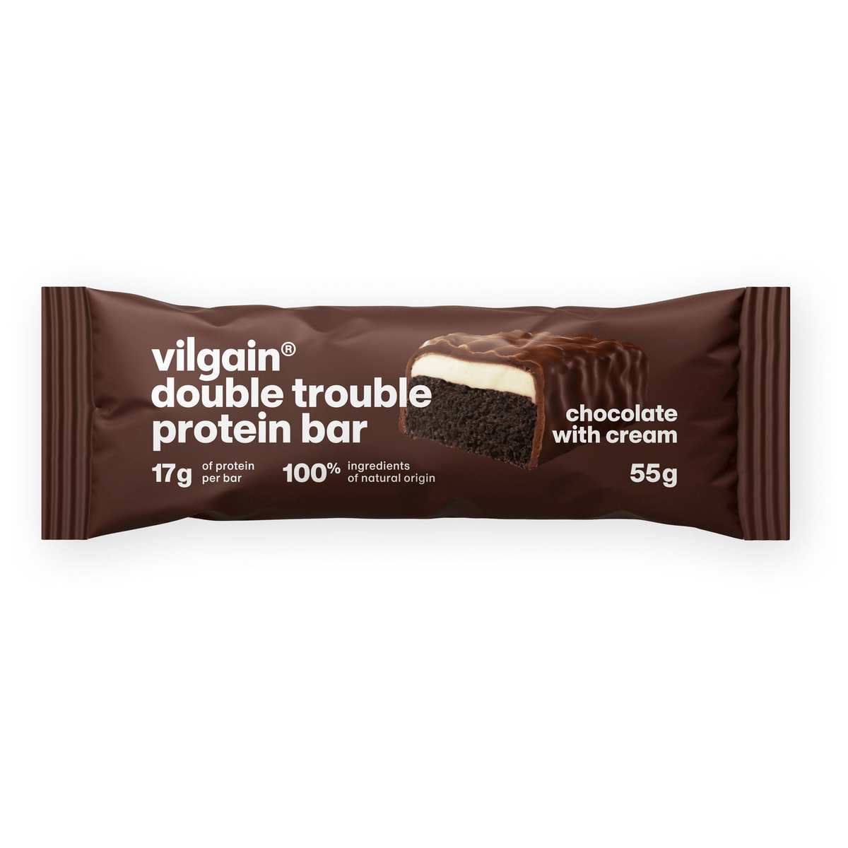 Double Trouble Protein Bar Doppelte Schokolade mit Creme / 55 g kaufen - Vilgain Proteinriegel - Fitness Onlineshop