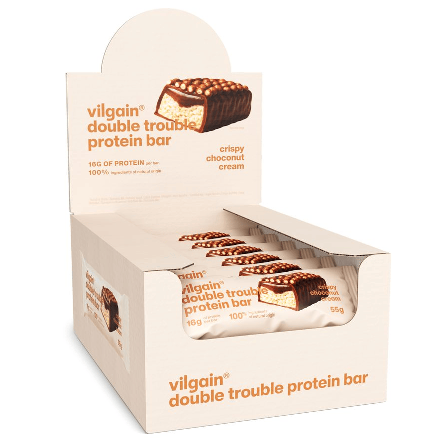 Double Trouble Protein Bar Knusprige Schokoladencreme / 12 x 55 g kaufen - Vilgain Proteinriegel - Fitness Onlineshop