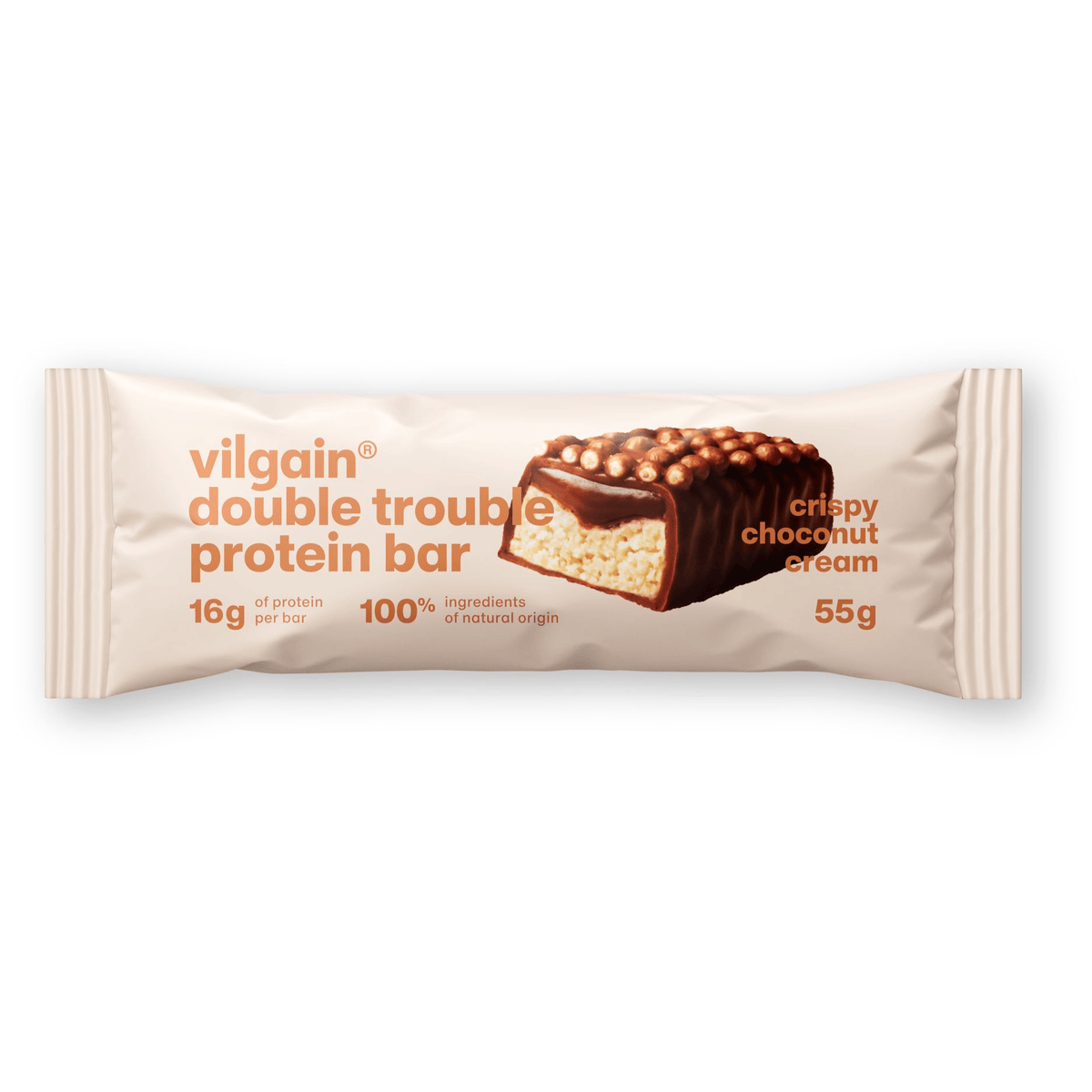 Double Trouble Protein Bar Knusprige Schokoladencreme / 55 g kaufen - Vilgain Proteinriegel - Fitness Onlineshop
