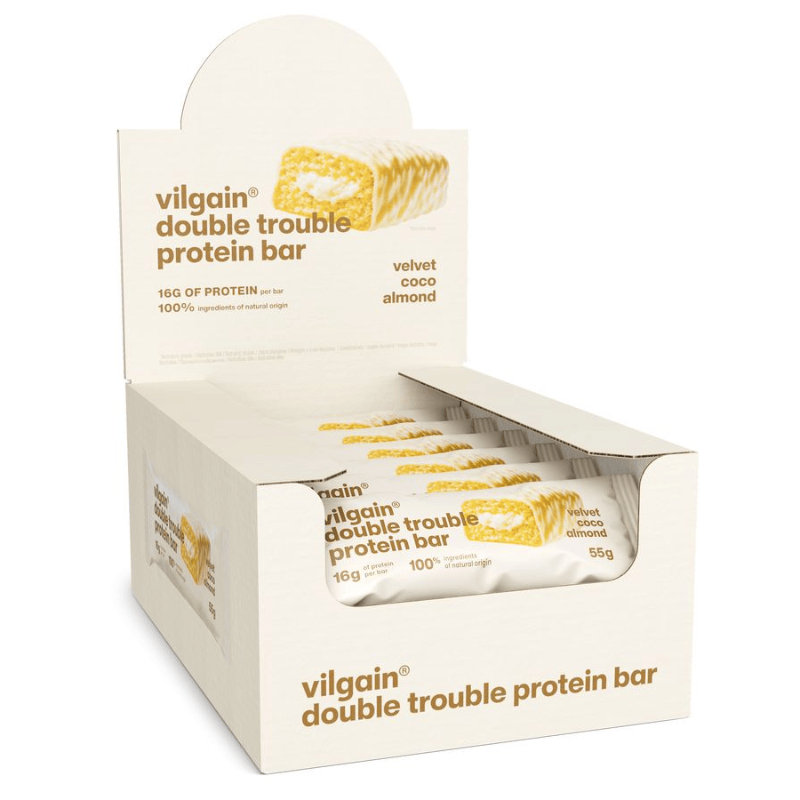 Double Trouble Protein Bar Kokosnuss-Mandel-Creme / 12 x 55 g kaufen - Vilgain Proteinriegel - Fitness Onlineshop