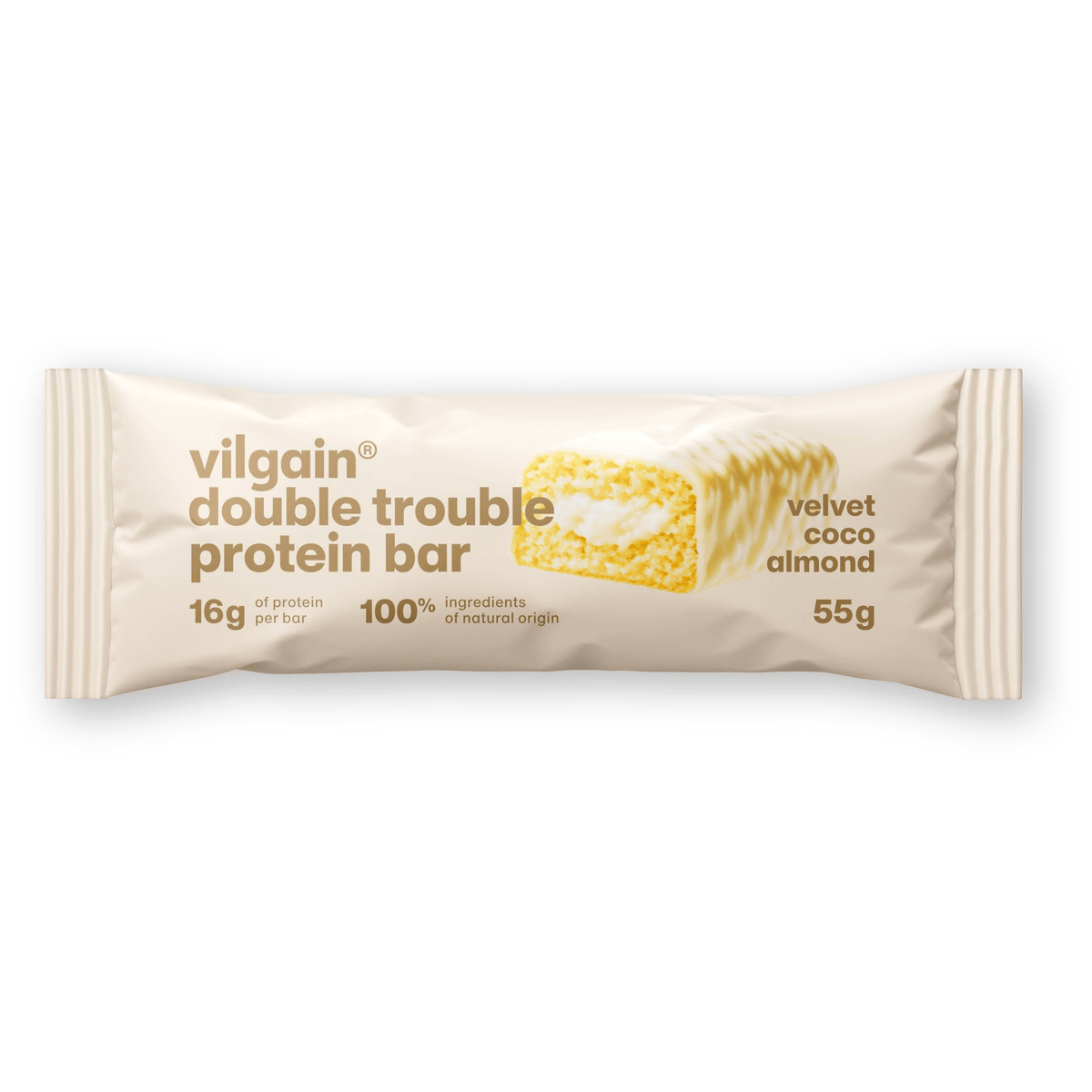 Double Trouble Protein Bar Kokosnuss-Mandel-Creme / 55 g kaufen - Vilgain Proteinriegel - Fitness Onlineshop