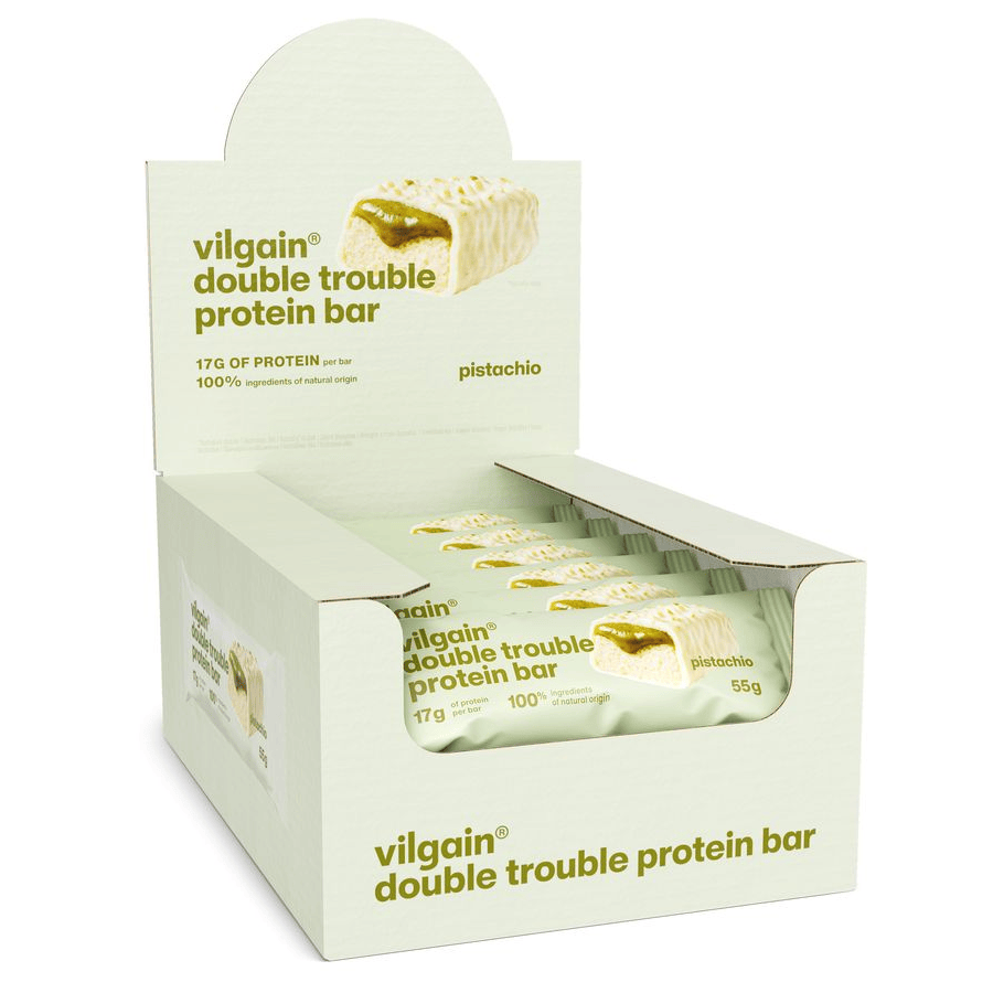 Double Trouble Protein Bar Pistazien / 12 x 55 g kaufen - Vilgain Proteinriegel - Fitness Onlineshop