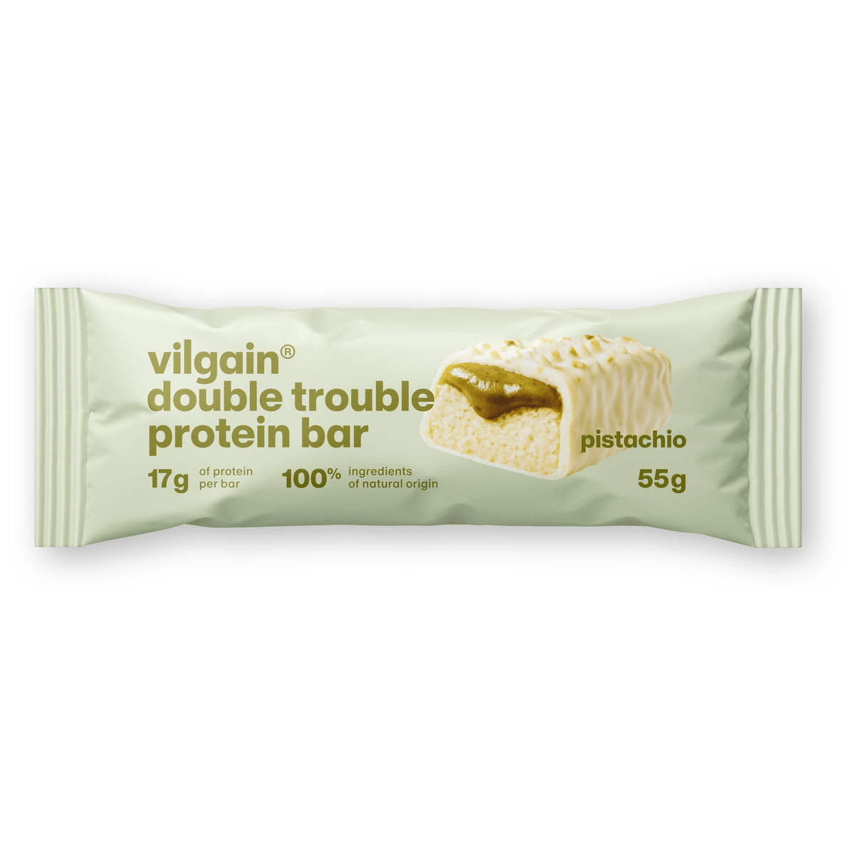 Double Trouble Protein Bar Pistazien / 55 g kaufen - Vilgain Proteinriegel - Fitness Onlineshop