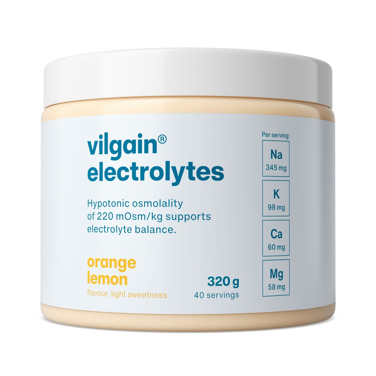 Elektrolyte Orange & Zitrone ohne Stevia / 320 g kaufen - Vilgain Elektrolyte - Fitness Onlineshop