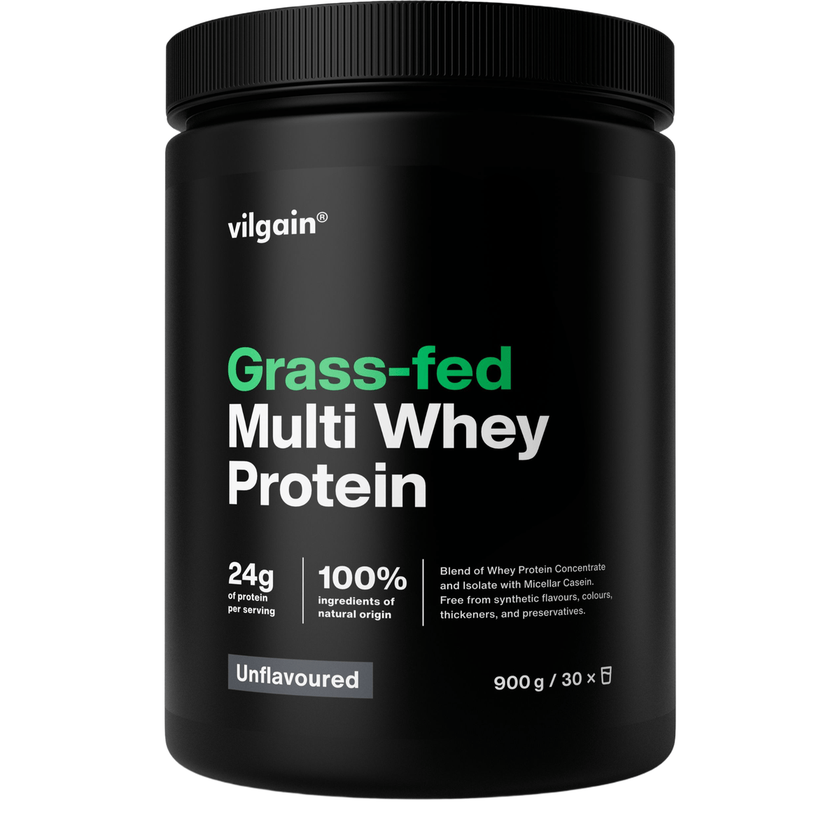 Grass-Fed Multi Whey Protein Ohne Geschmack / 900 g kaufen - Vilgain Whey Proteinpulver - Fitness Onlineshop