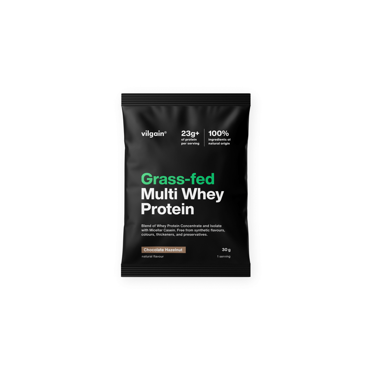Grass-Fed Multi Whey Protein Schokolade und Haselnuss / 30 g kaufen - Vilgain Whey Proteinpulver - Fitness Onlineshop